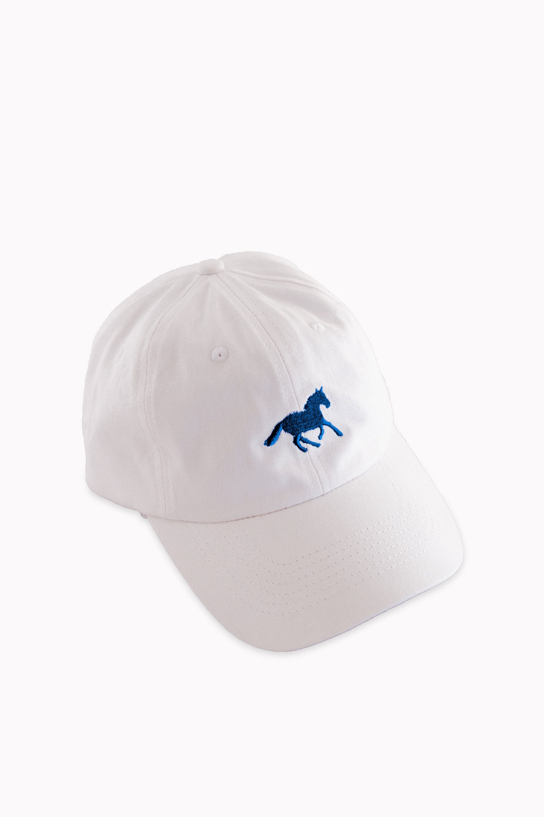 Horse Girl Cap | White/Blue