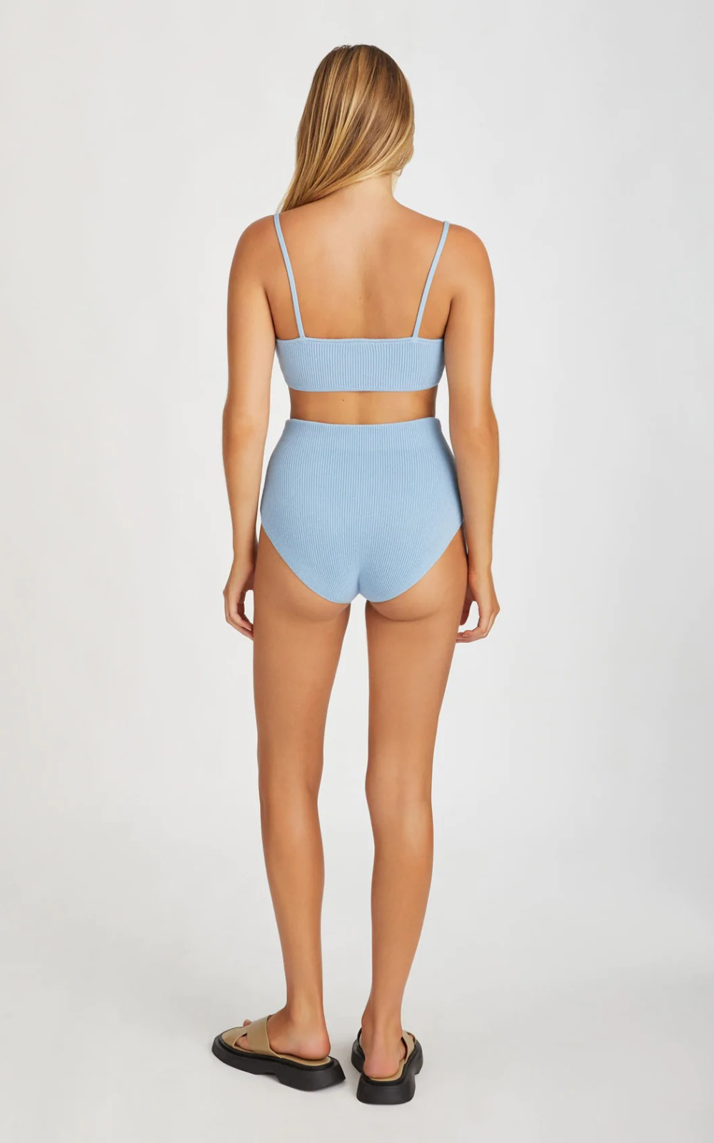 Knitted Bralette - Cool Blue