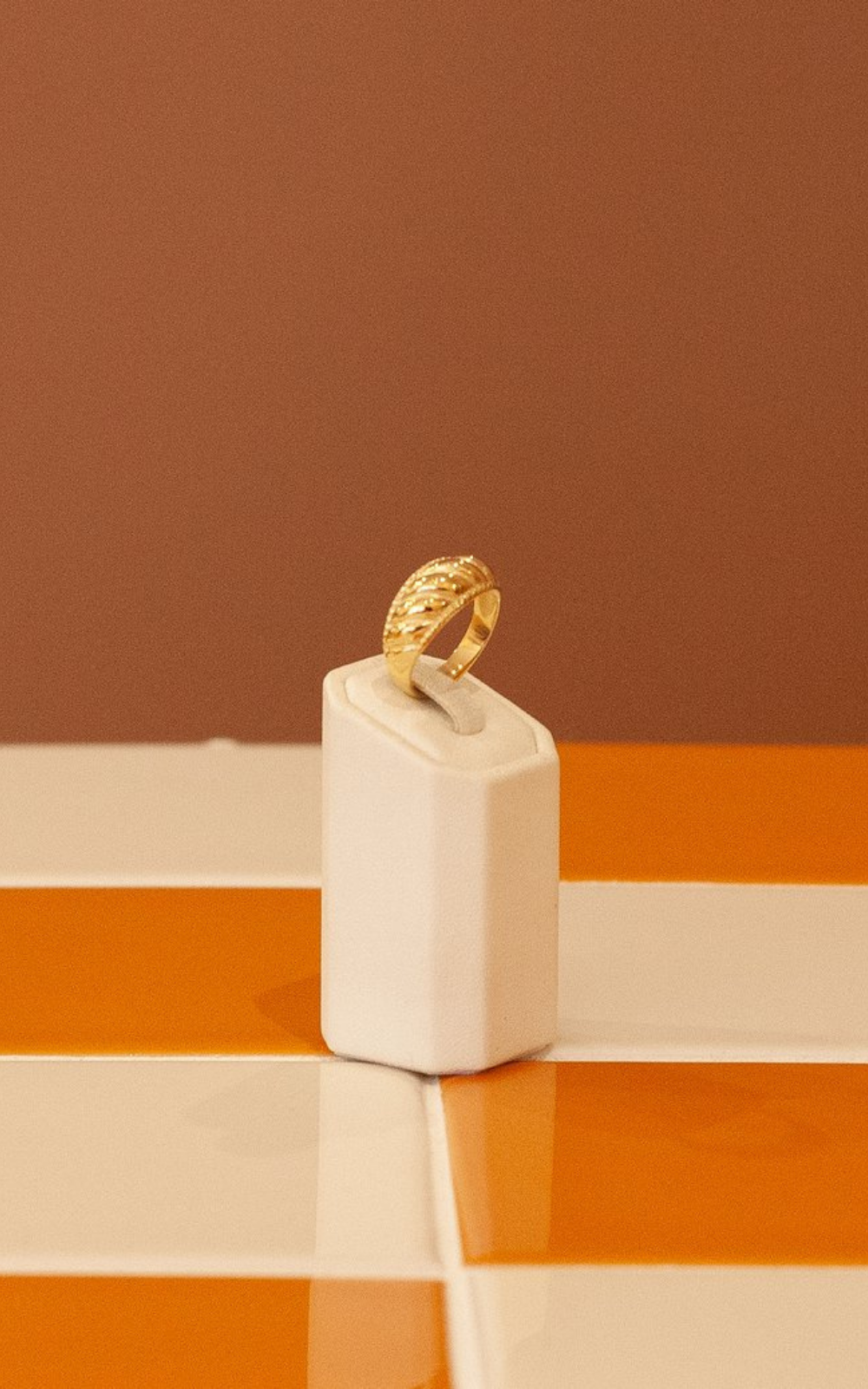 Antique Croissant Ring - Gold