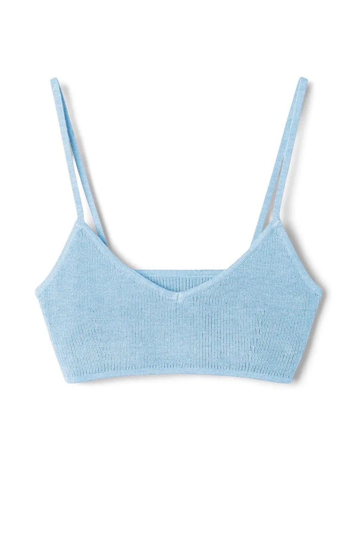 Knitted Bralette | Cool Blue