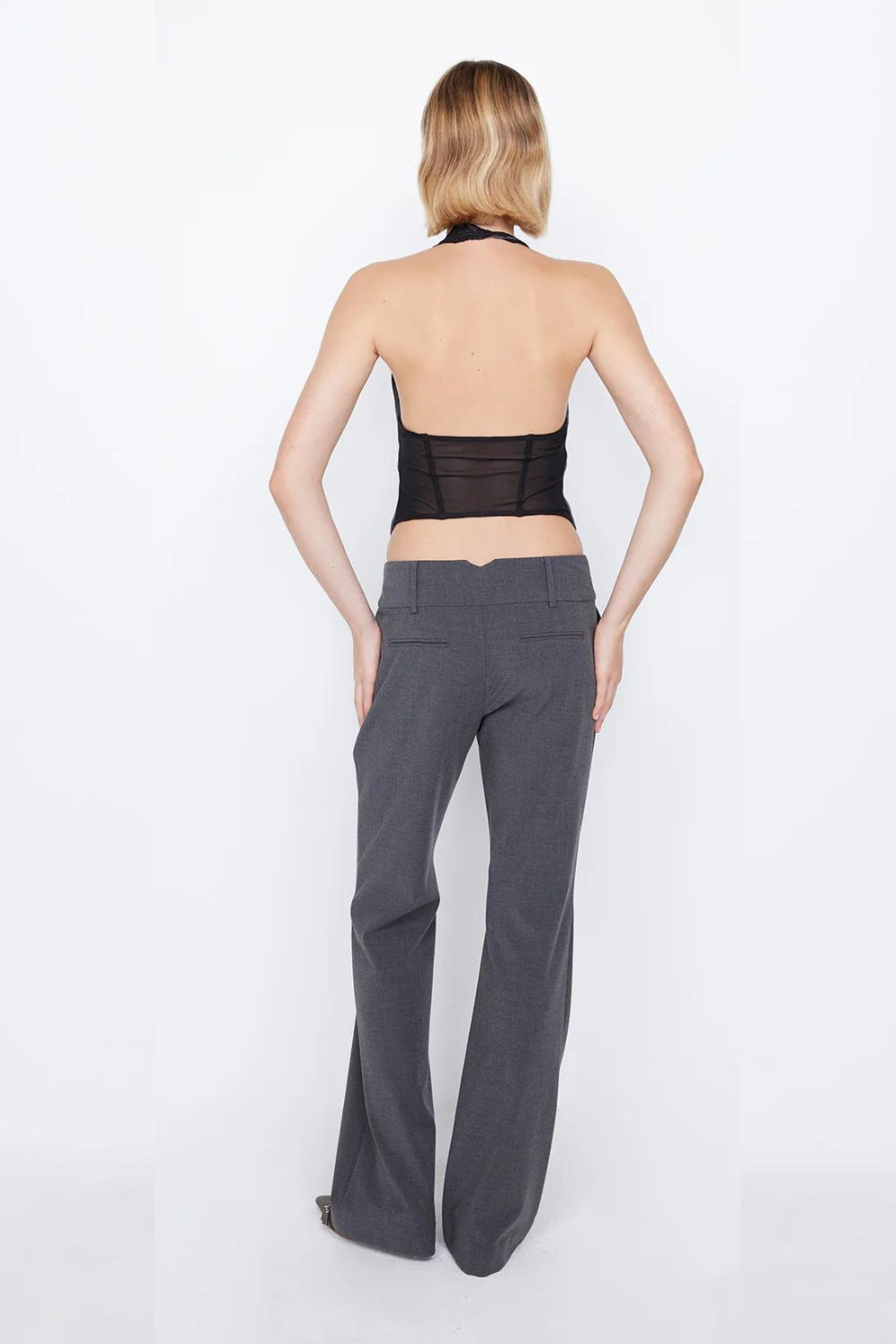 Naida Halter Top | Charcoal