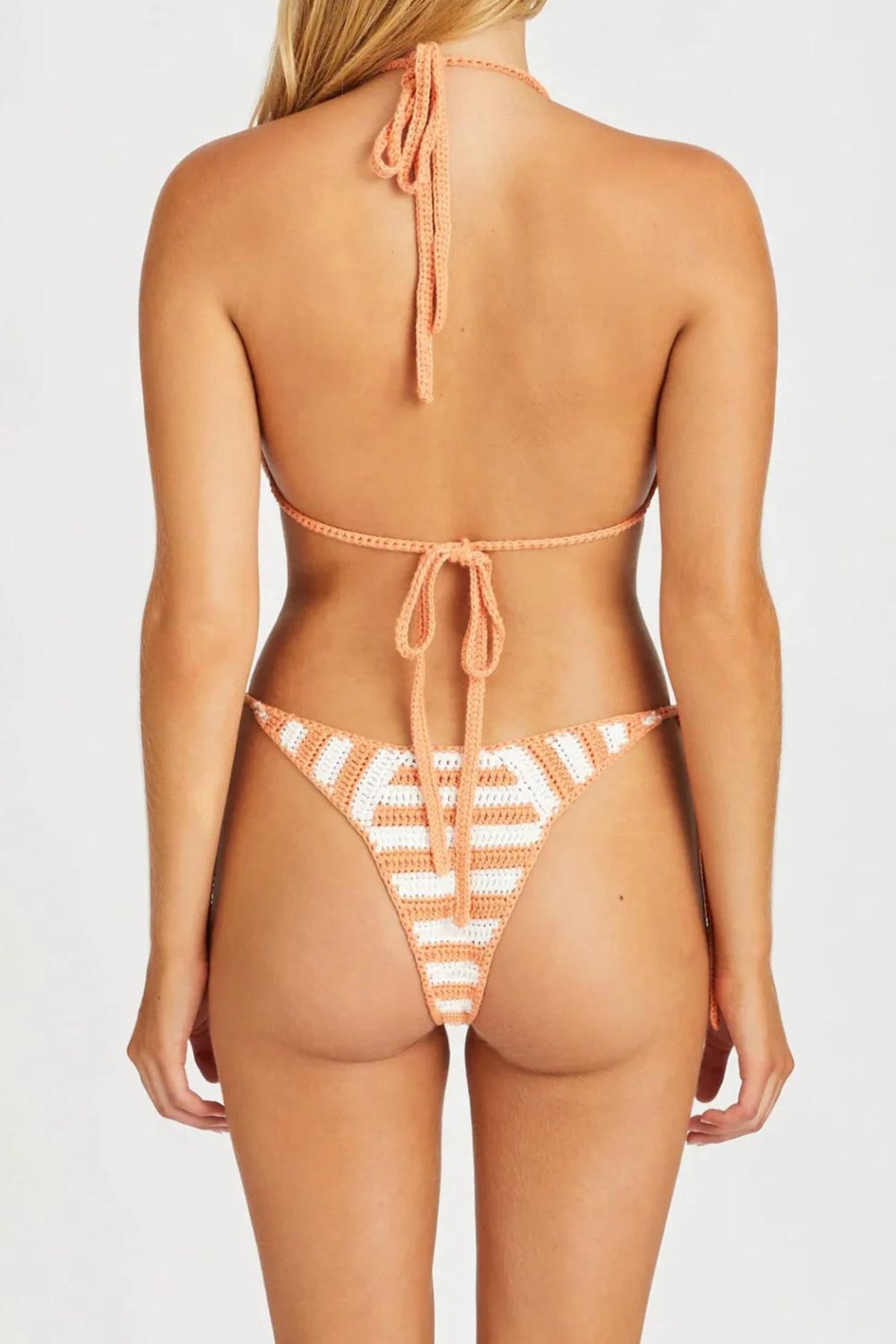 Cotton Crochet Brief | Tangerine