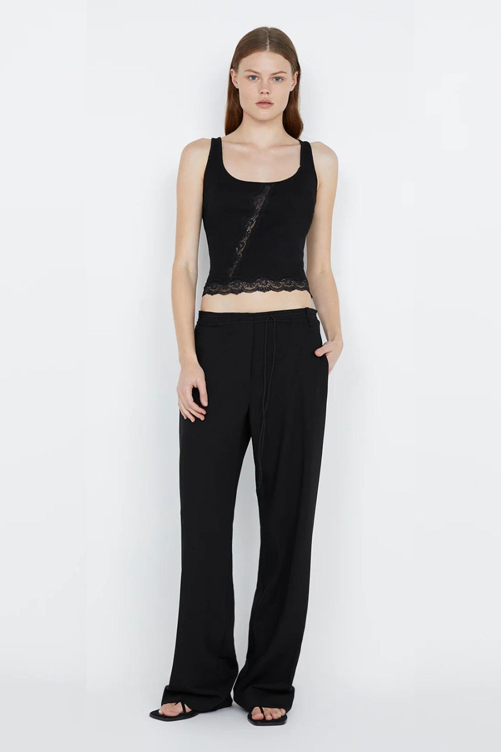 Naida Straight Leg Pant | Black