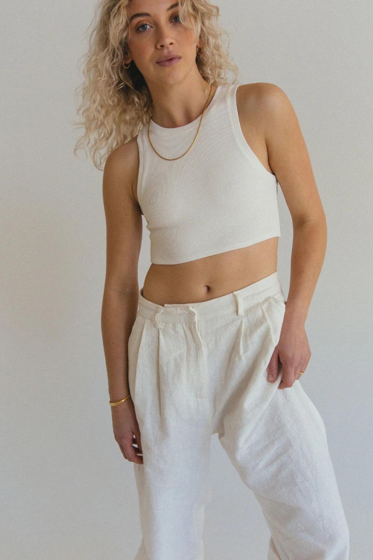 Arlo Crop | White