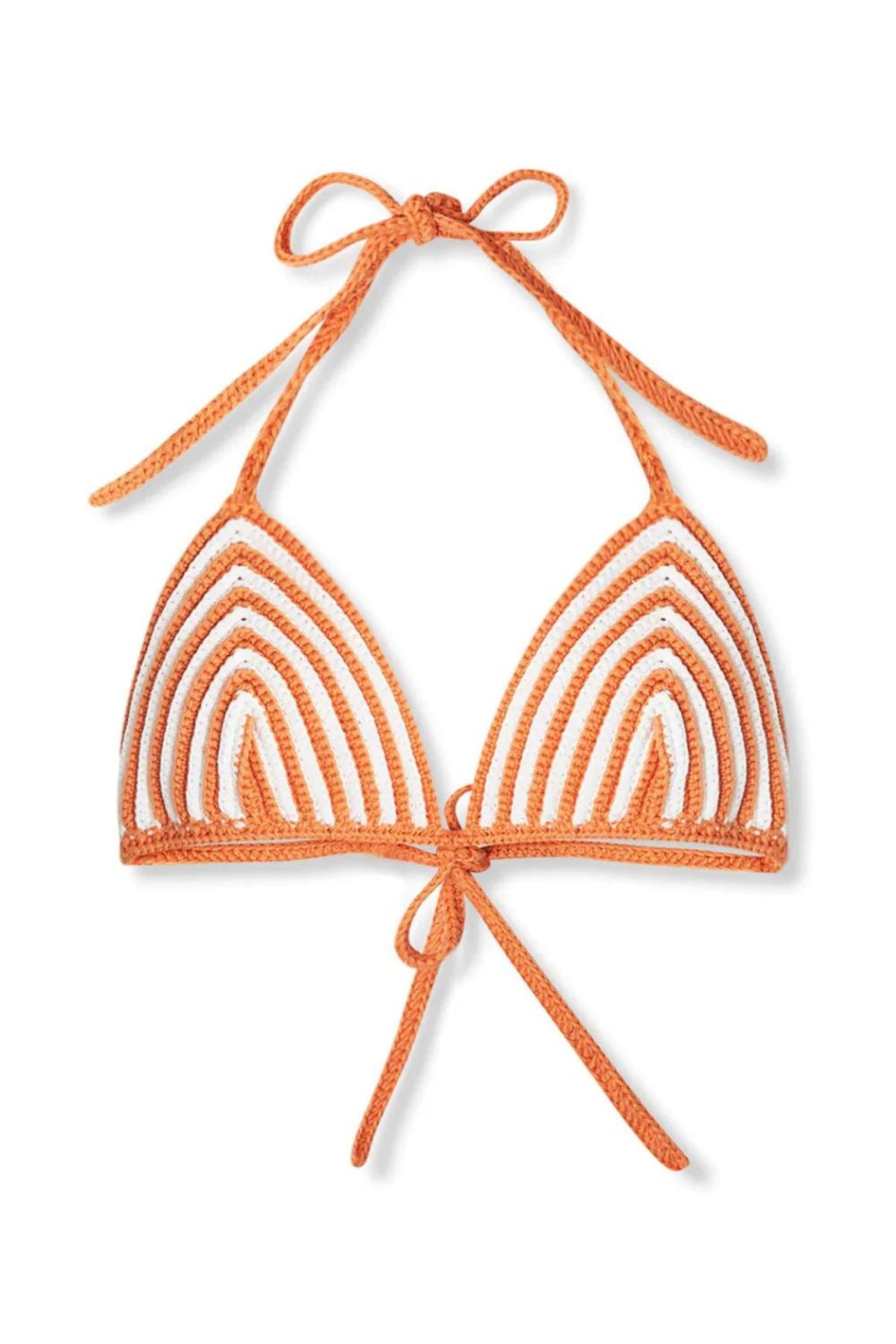 Cotton Crochet Triangle | Tangerine