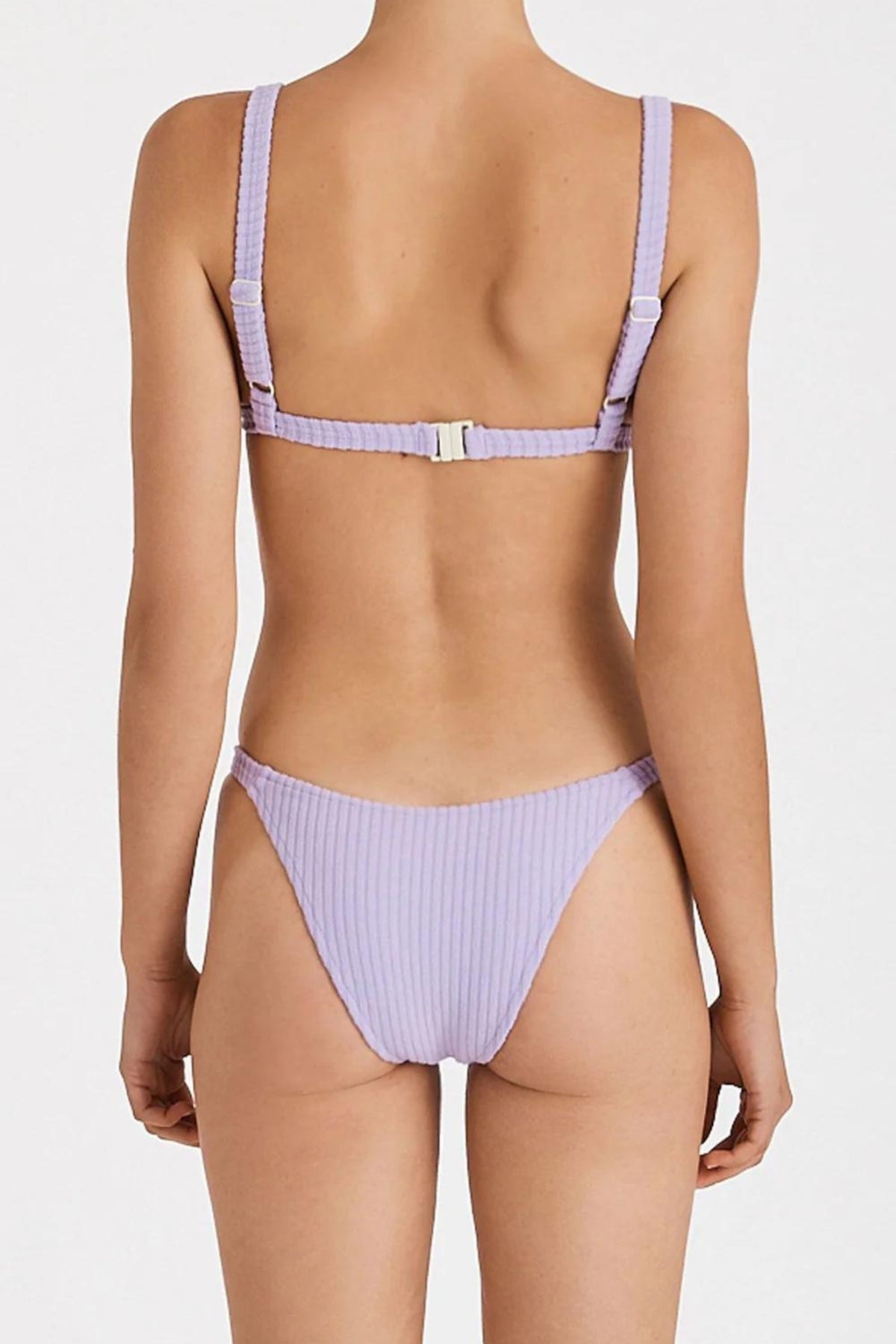 Curve String Brief | Lilac Cord Towelling