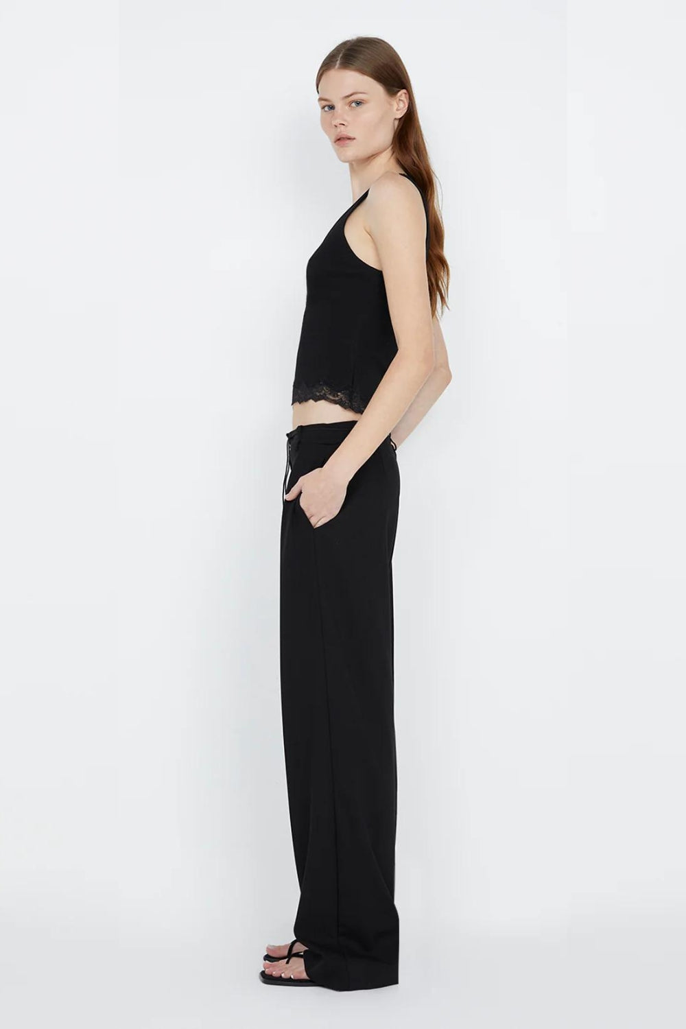 Naida Straight Leg Pant | Black