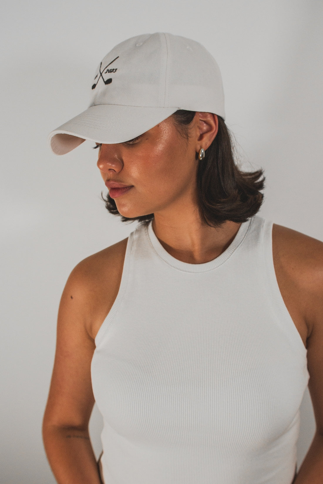 &quot;A&quot; Game Golf Cap | White/Olive
