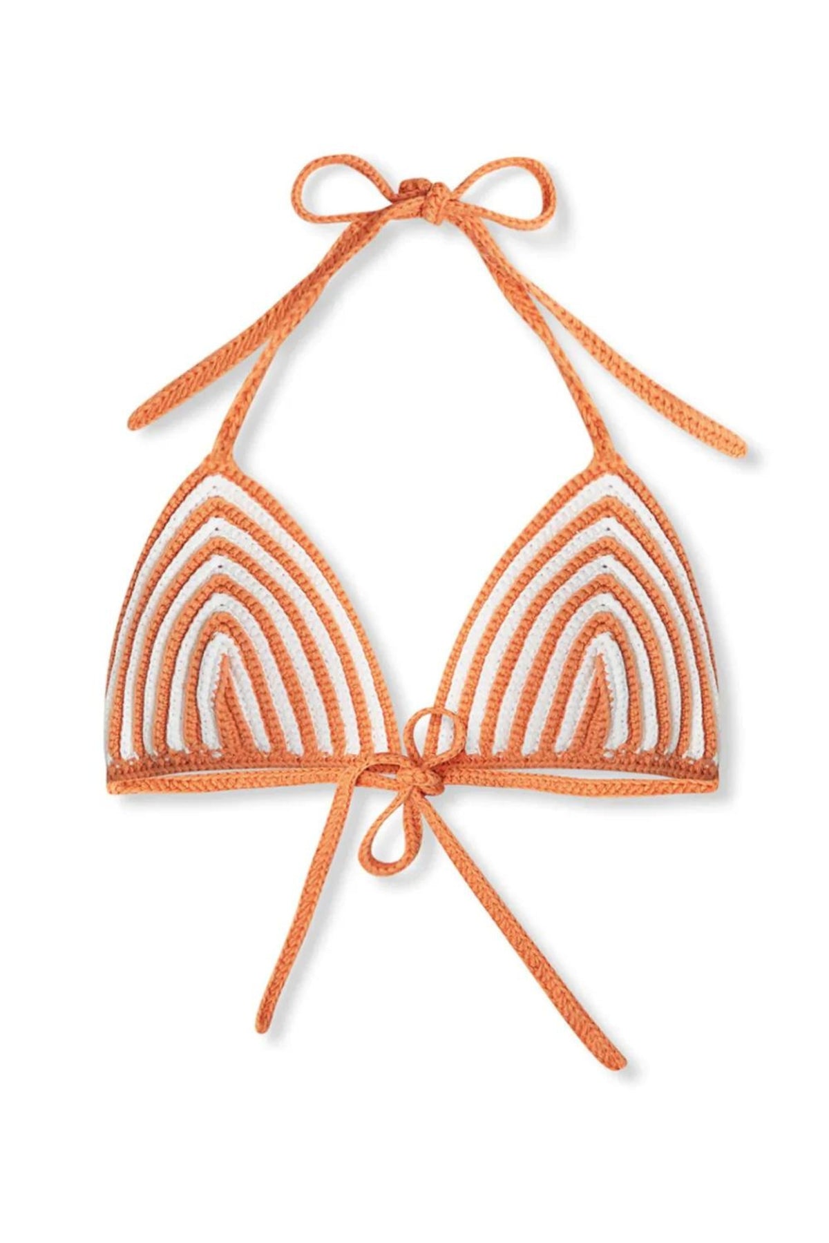 Cotton Crochet Triangle | Tangerine