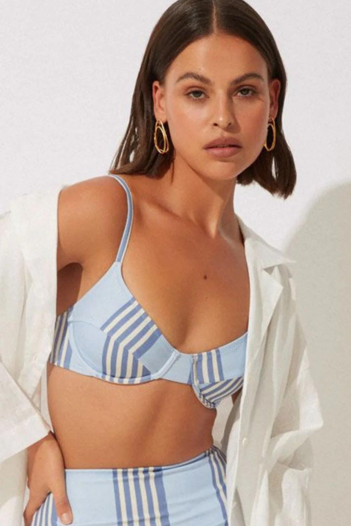 Balconette Bra Cup | Pacific Stripe