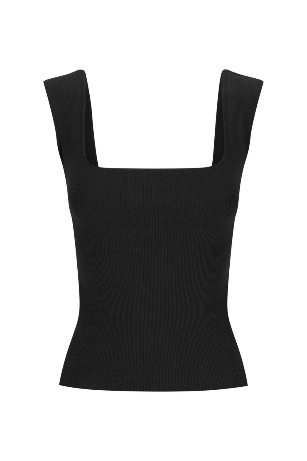 Naia Tank | Black Rib