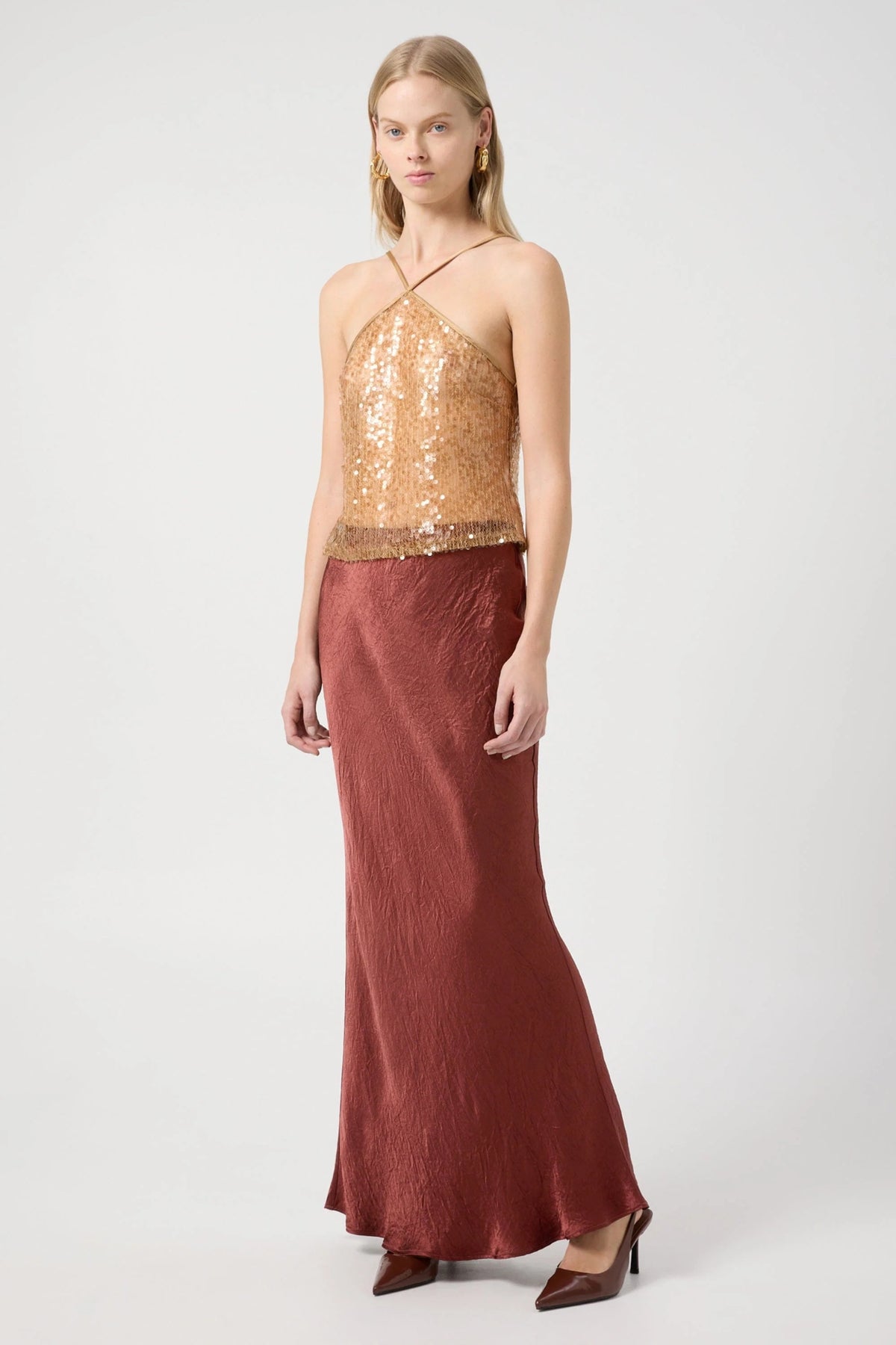 Crush Bias Maxi Skirt | Shiraz