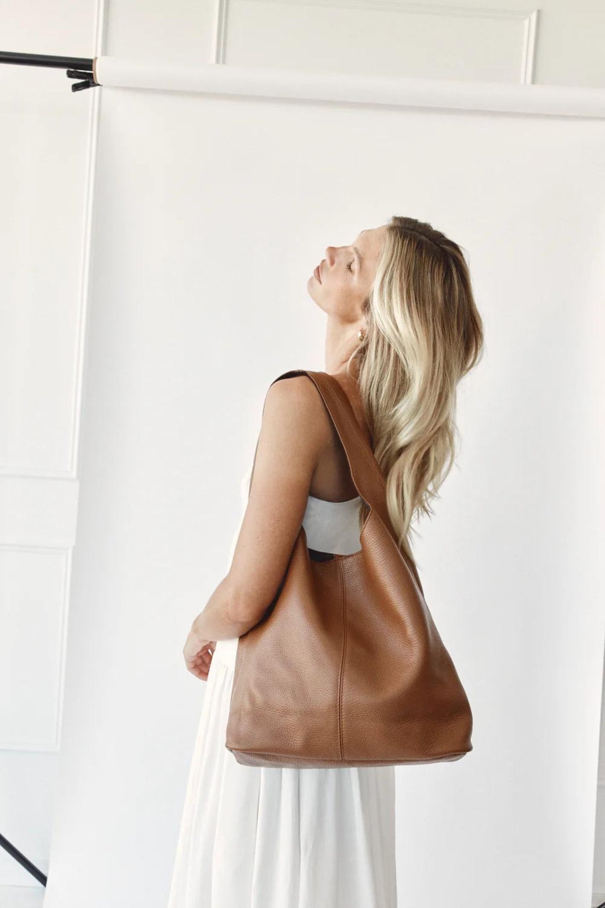 Scarlett Leather Hobo | Chestnut