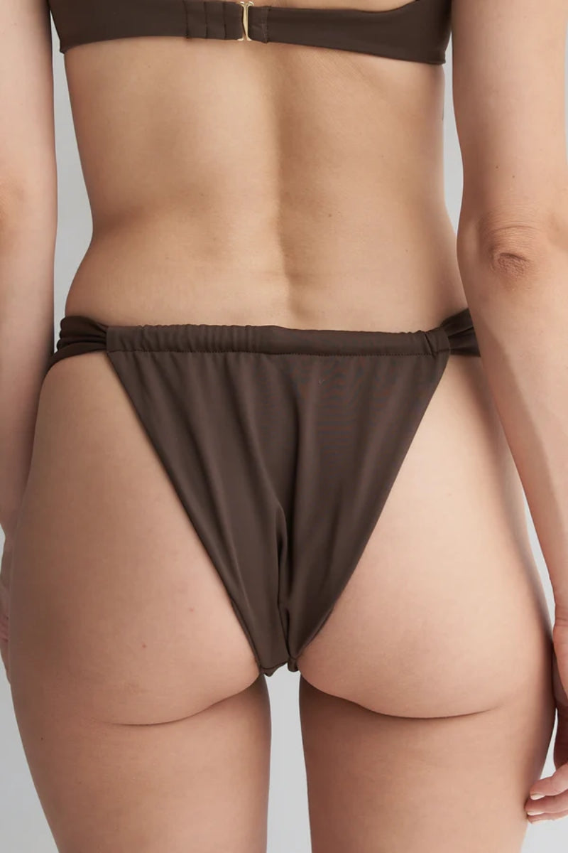 Luca Ruched Briefs - Chocolate